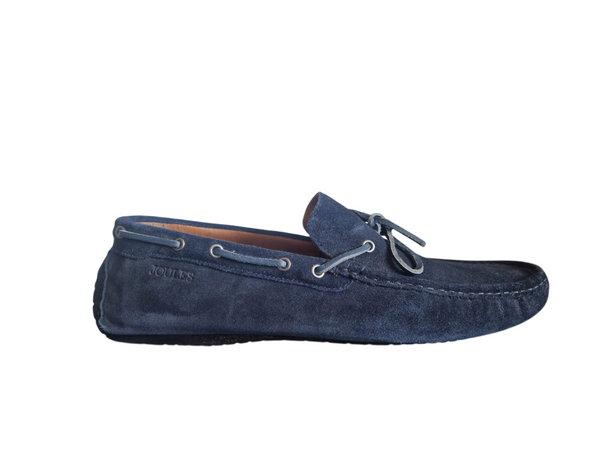 Joules Navy Blue Suede Driver Mens Shoes