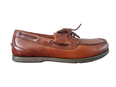 Clarks Brown Deb Leather Boatshoe Mens Mocassins