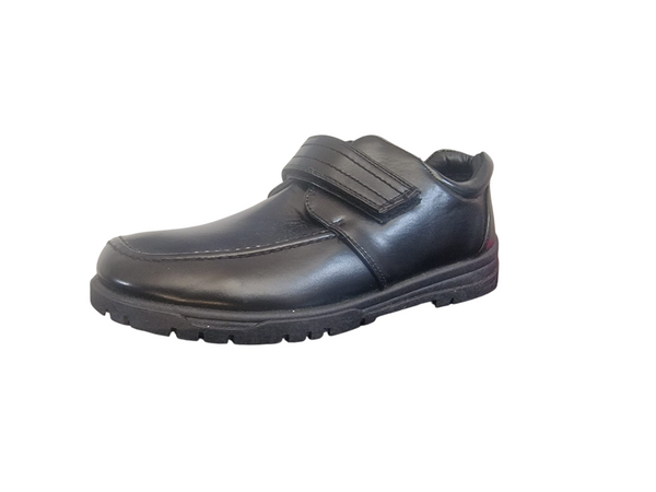 Urban Boys Black Faux Leather Boys Schools  Shoes