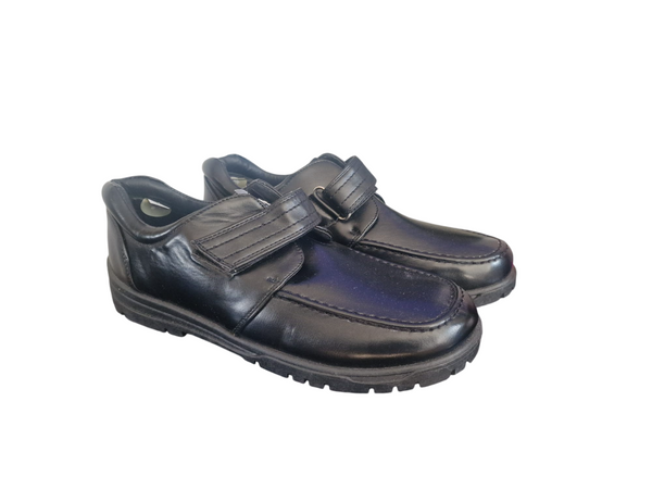 Urban Boys Black Faux Leather Boys Schools  Shoes