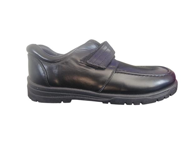 Urban Boys Black Faux Leather Boys Schools  Shoes