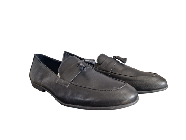 Topman Black Tassel Mens Loafers