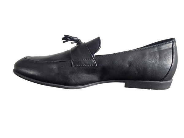 Topman Black Tassel Mens Loafers