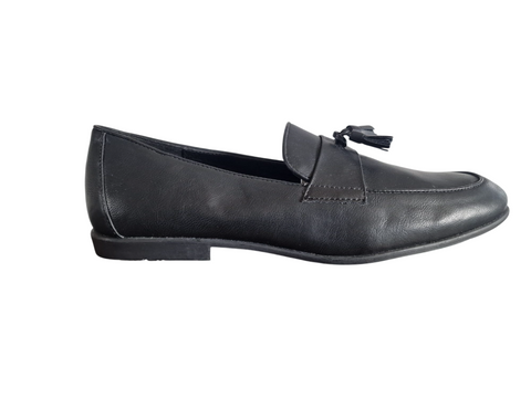 Topman Black Tassel Mens Loafers