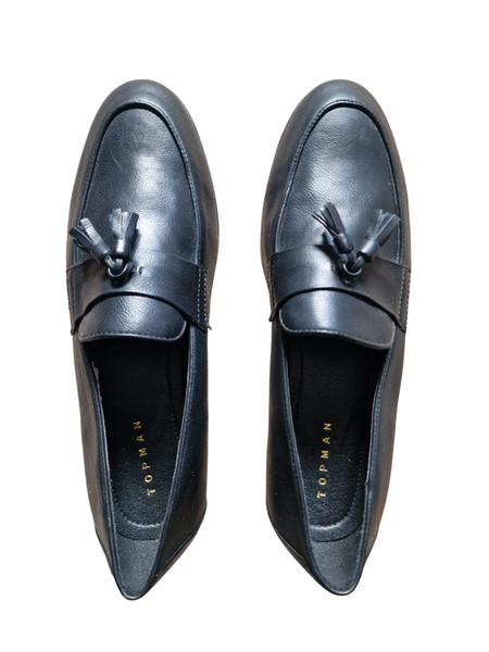 Topman Black Tassel Mens Loafers