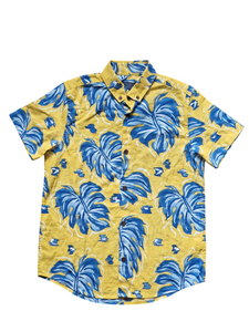Next Yellow Blue Floral Older Boys Shirt