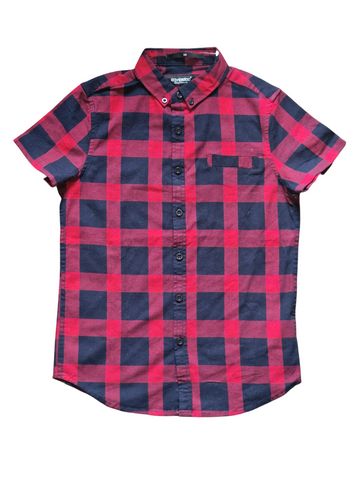 Ripstop Red and Black Check Older Boys Shirt