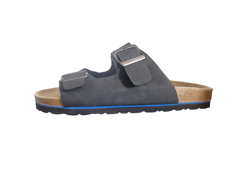 Livergy Genuine Leather Navy Blue Mens Sandals