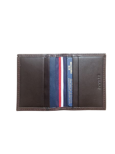 Joules Brown Real Leather Card Holder Mens Wallet