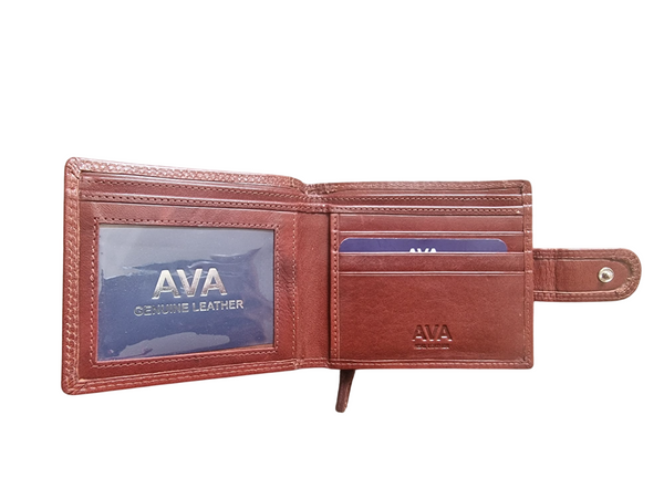 Ava Brown Genuine Leather Mens Wallet