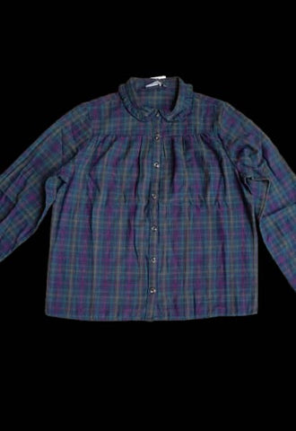 George Blue &Green Tartan Check Older Girls Blouse