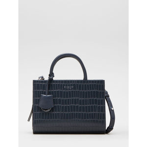 Radley Navy Blue Pure Leather Womens Mini Tote Bag