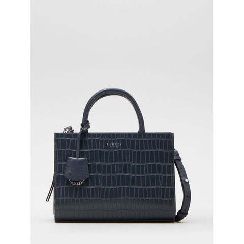 Radley Navy Blue Pure Leather Womens Mini Tote Bag