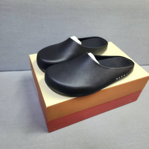 Marni Black Mens Clog Sandals