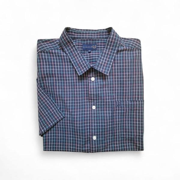 Lincoln Navy Striped Mens Shirt