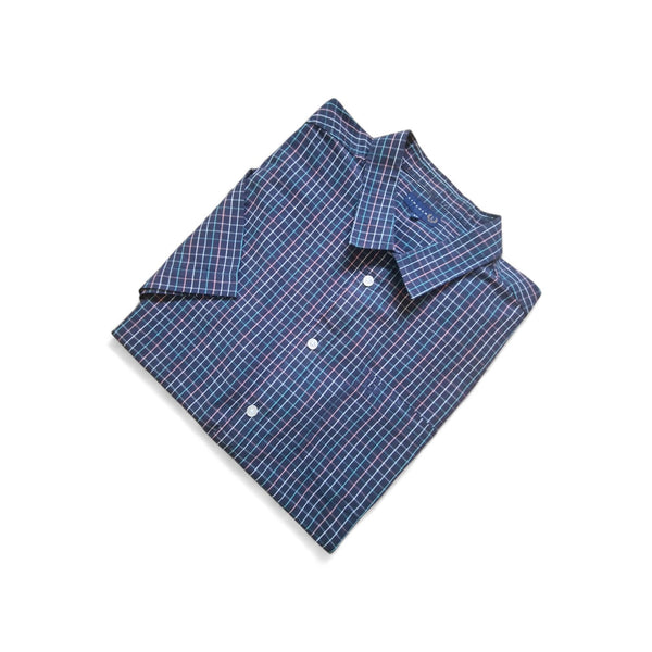 Lincoln Navy Striped Mens Shirt