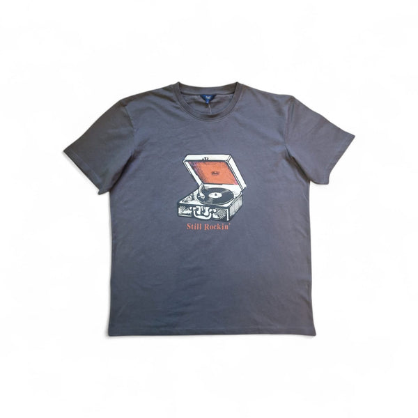 Cotton Traders Dark Grey Mens T-Shirt