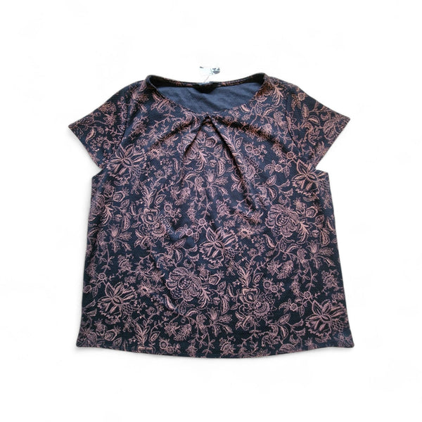 Moda Black Floral Womens Top