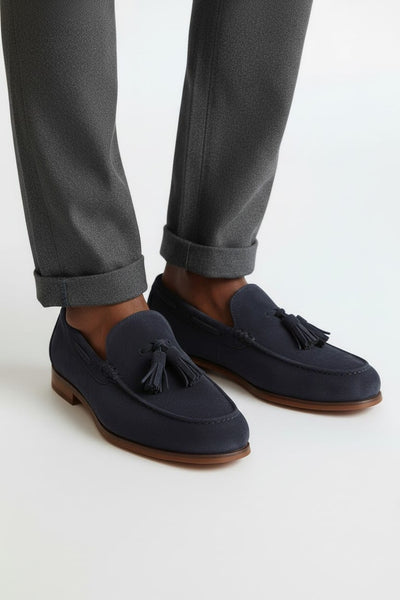 H By Hudson Navy Mens Loafers