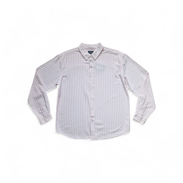 BoohooMan Pink Stripe Oxford Regular Mens Shirt