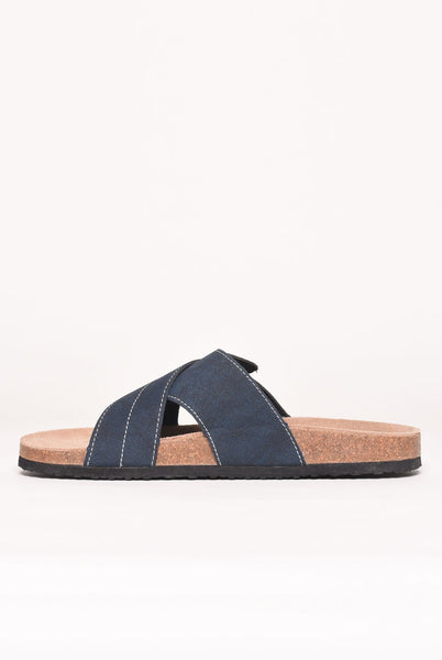 Brakeburn Navy Suede Mens Sandals
