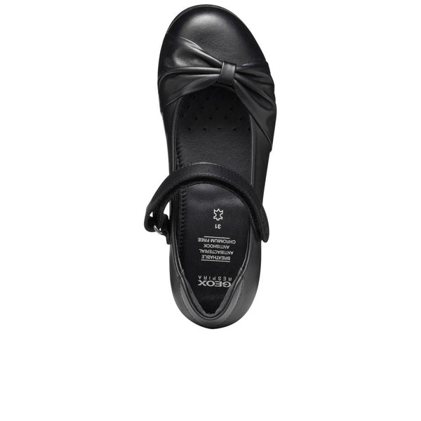 Geox Black Older Girls School Shoes