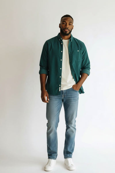 F&F Green Oxford Mens Shirt