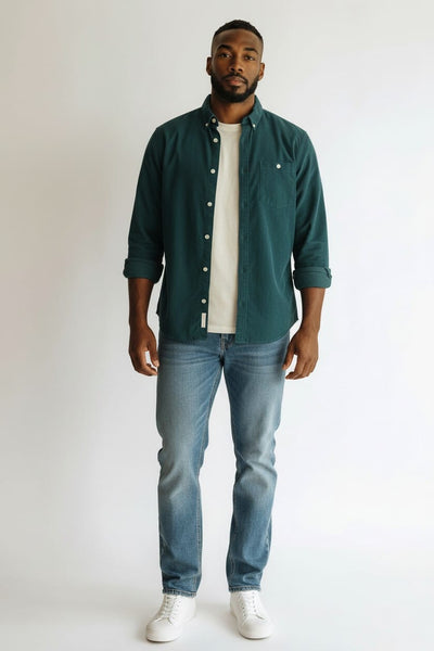 F&F Green Oxford Mens Shirt