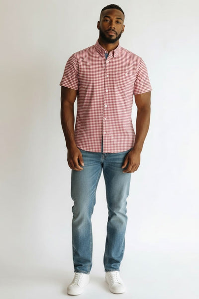 F & F Oxford Red Check Mens Shirt