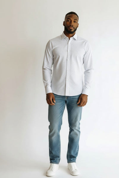 1778 Debenhams White Long Sleeve Mens shirt