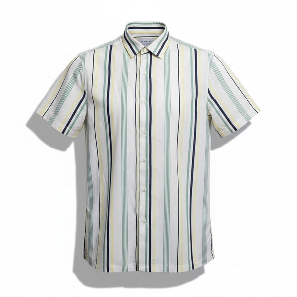 Topman Stripped Short Sleeve Mens Shirt