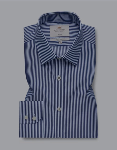 Hawes & Curtis Navy & White Mens Shirt