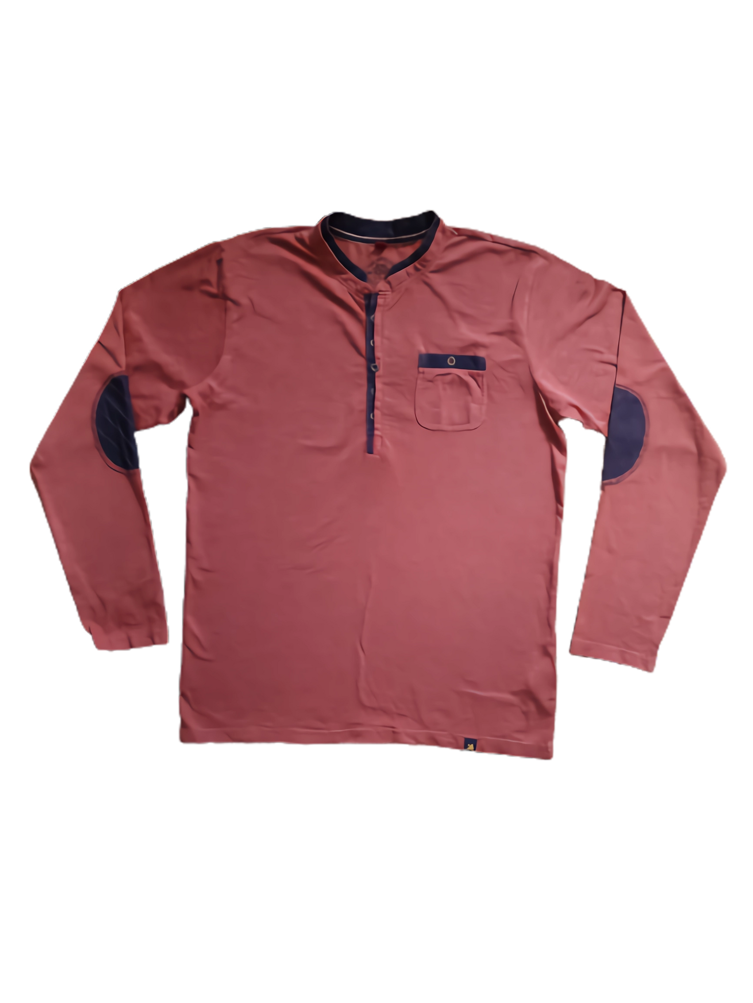 Joe Browns Pink with Blue Elbow Patch Mens T-Shirt