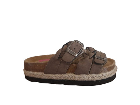 Biosoft Brown Woven Younger Boys Sandals