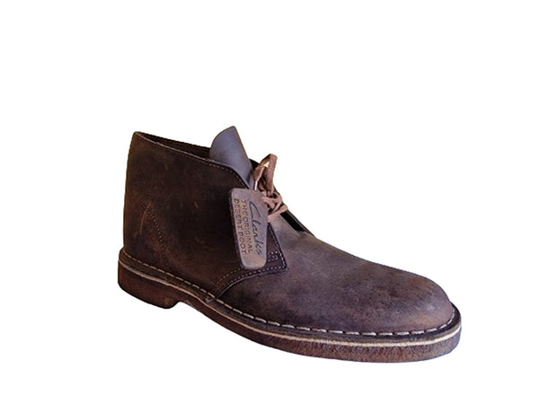 Clarks Leather Brown Beeswax Boys Desert Boots