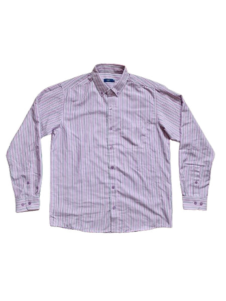 Cotton Traders Light Purple Stripe Mens Shirt