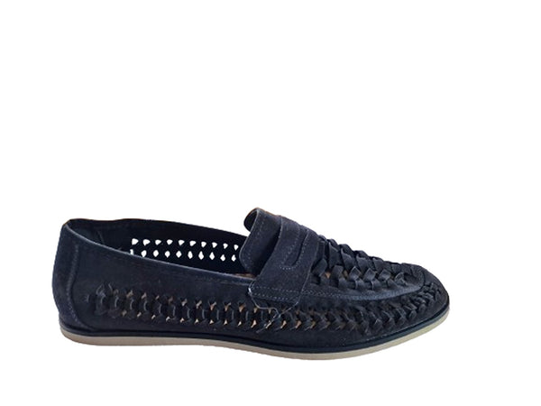 Next Navy Blue Woven Penny Loafers Mens Shoes