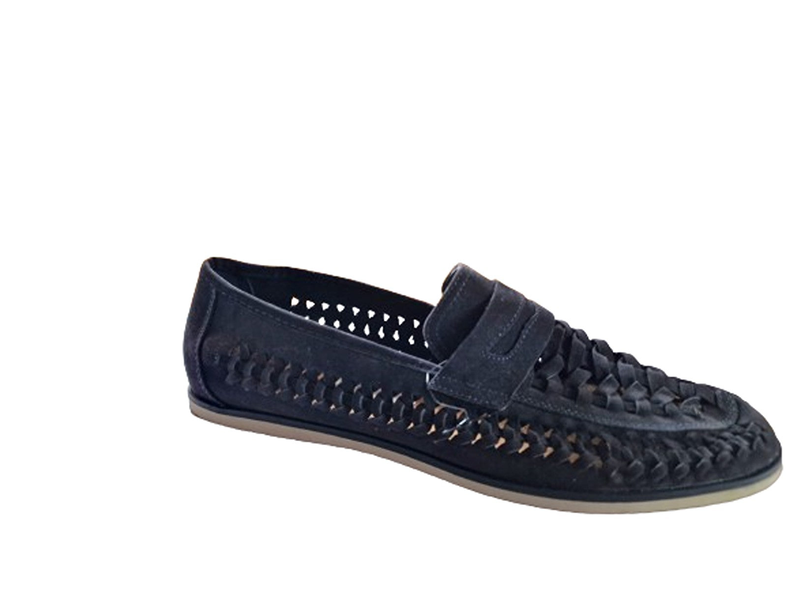 Next Navy Blue Woven Penny Loafers Mens Shoes