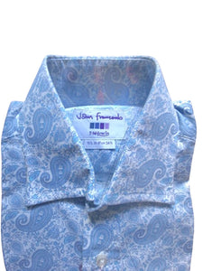 T.M Lewin John Francomb Milan Blue Fitted Mens Shirt