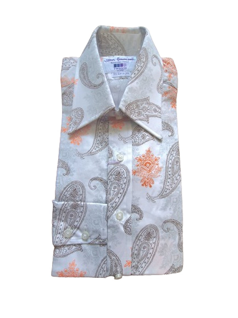 T.M Lewin John Francomb Rovereto White Floral Fitted Mens Shirt