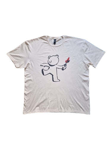 Gildan Off White Teddy Bear Mens T-Shirt