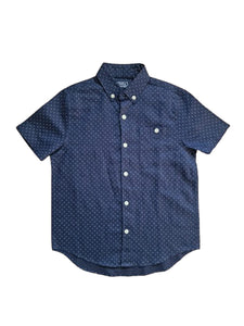 Next Navy Blue Dotted  Older Boys Shirt