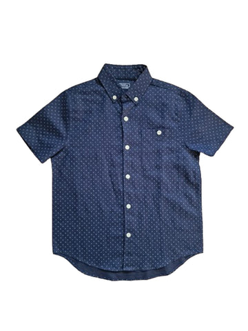 Next Navy Blue Dotted  Older Boys Shirt