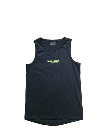 Next Black Cool Vibes Older Boys Tank Tops