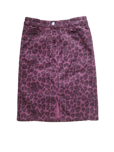 Next Leopard Print Burgundy Older Girls Skirt