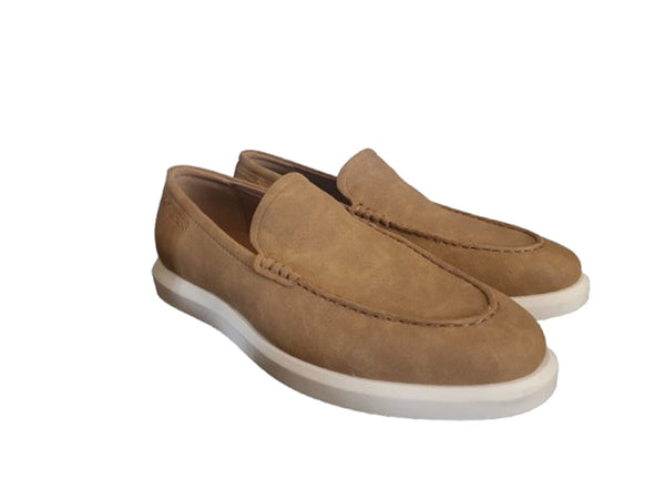 Guess Tan Brown Nubuck Suede Mens Loafers