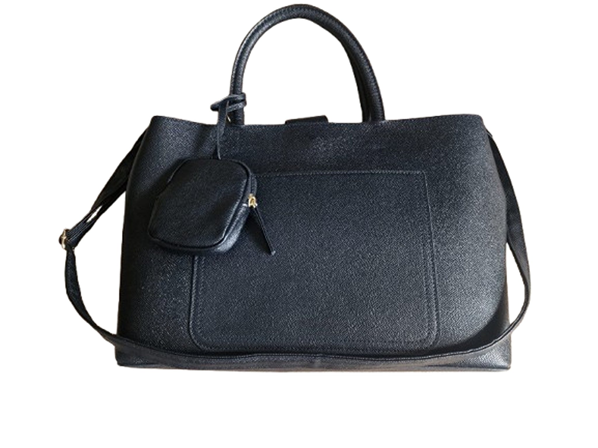 Primark Black Removable Pouch Womens Tote Bag