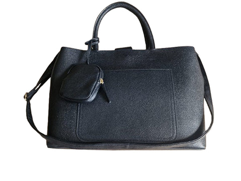 Primark Black Removable Pouch Womens Tote Bag