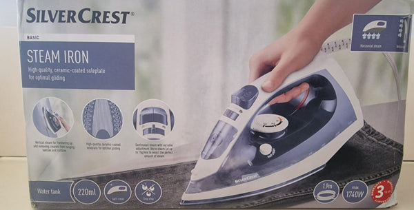 Silvercrest® White & Blue SDB 1600 B4 Steam Iron