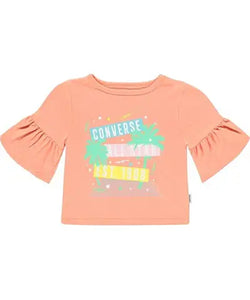 Converse Orange Ruffle Older Girls T-Shirt